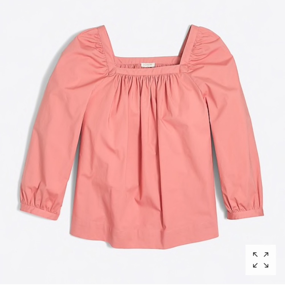 J. Crew Factory Peasant Top - Coral